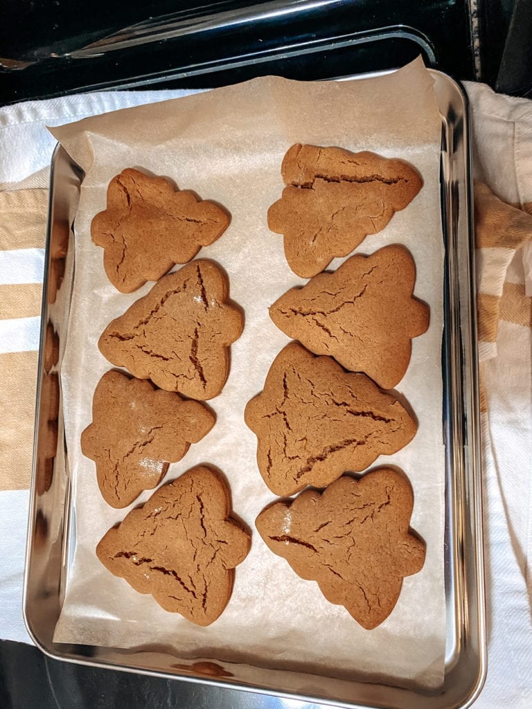 completed vegan gingerbread cookies