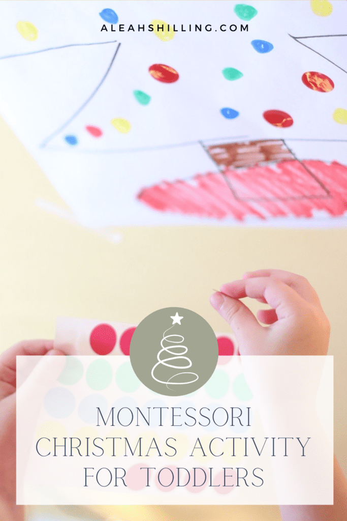 montessori christmas activity for toddlers color matching