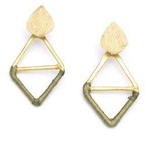 Kaia Earrings - Olive Diamond